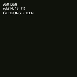 #0E120B - Gordons Green Color Image